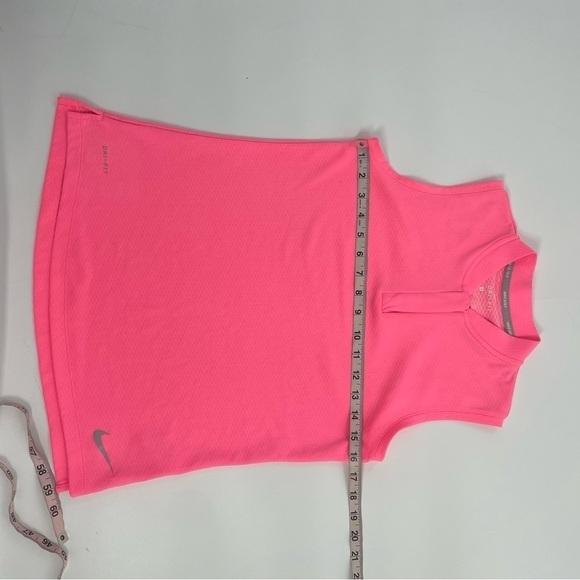Nike Women’s Golf Polo Sleeveless Pink 1/4 Zip Dryfit Tennis Golf Polo Small - Picture 9 of 12